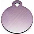 Engraved Small Silver Circle Dog Tag - Cat Tag